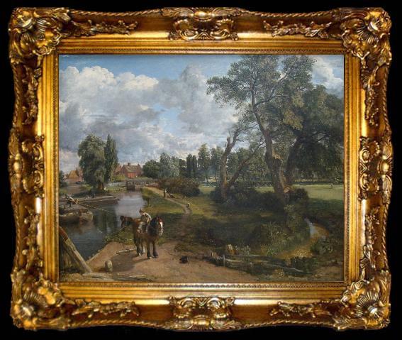 framed  John Constable Flatford Mill or Scene on a Navigable River, ta009-2